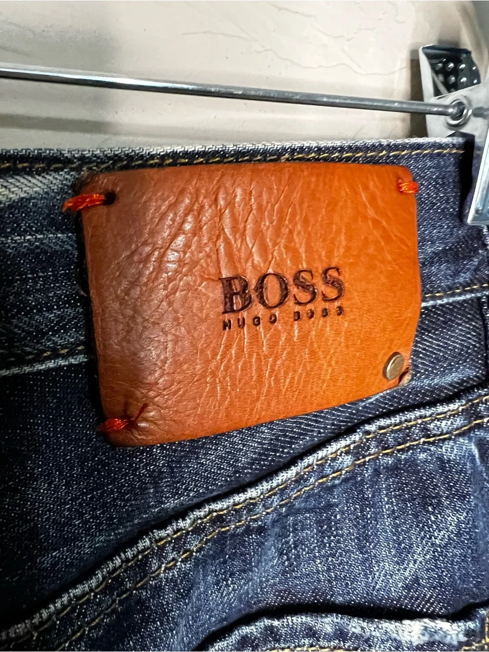 Boss by Hugo Boss Men’s Button Fly Regular Fit Straight Denim Jeans